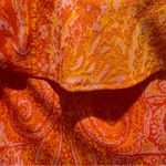 ZARA  Rare Orange and Pink Floral Paisley Ruffled Sleeveless Blouse Size Small Photo 3