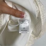 Marie Oliver  Puff Sleeve Top Silk & Linen Ivory Blouse Size Extra Small Photo 3