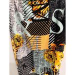 Jolie & Joy Abstract Floral Ruched Midi Dress XL Wearable Art‎ Newsprint Black Photo 3