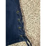 Michael Kors  Women's Size 4 Blue Izzy Skinny Lace-Up Jeans Dark Wash Photo 8