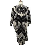 Sonoma Kimono Cardigan Coverup Lightweight Aztec Tribal Black Grey Cream Photo 4