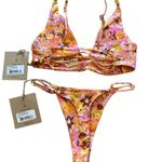 Stone Fox Swim  Retro Pop Bikini Set Daya Top + Isle Bottom Size Small Photo 5