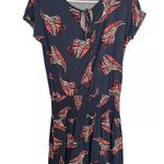 Lascana Ribbon Tie Dress Navy Printed Floral Women Dress Sundress Size 8 Photo 4