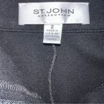 St. John Collection  Black Stretch Knit Trousers Pants Size 2 Photo 5