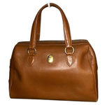 Daks London Brown Leather Top Handle Handbag Photo 0