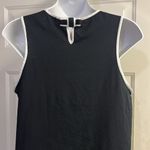 Kate Spade Black and Cream Peplum Tank Shell with Keyhole and Back Bow- Medium Photo 6