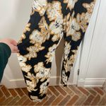 Evereve  Miley ribbed‎ bodice wide leg black floral Jumpsuit size xs pockets Photo 4