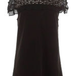 Sugar Lips  Black Lace Dress Medium mini ruffle vintage Y2K LBD sexy cute flirty Photo 0