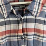 Catherines 1X 18W 20W Twist Front Tunic Top Plaid Half Sleeve Preppy Flattering Photo 3