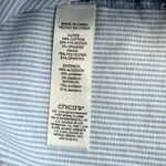 Chico's Denim Jean Skort Skirt Women 1.5 M 10 Stripe Cotton Blend Built In Shorts Photo 6