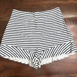 ZARA  High-Waisted Striped Shorts – Size Medium – Cotton Blend Photo 1