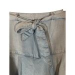 ZARA  Light Blue Denim Belted Side Zipper A-line Mini Skirt Women Sz M Photo 3