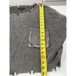 Timing  Distressed Knit Cropped Sweater Pullover Long Sleeve Pocket Top Size L Photo 7