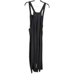 Halara  Black Textured Overall Jumpsuit Wide Leg Pockets Button Detail Size M Photo 2