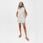 Urban Outfitters ❤️ Zoey Stripe Short Sleeve Playsuit Photo 2
