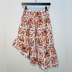 Joie  Clarke Baja Batik Porcelain Print Tiered Midi Cotton Skirt Size XS Photo 4
