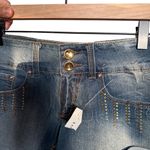 Dollhouse  The Sienna Mini Denim Shorts Gem Buttons Size 9 Grunge Y2K Vintage‎ Photo 9