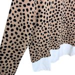 Ann Taylor  Women’s Sz Medium Pullover Sweatshirt Animal Print Crewneck Photo 4