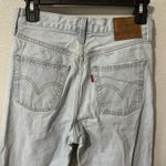 Levi's Premium Ribcage Straight Ankle Jeans Women's Sz 26 Light Wash Distressed Photo 4