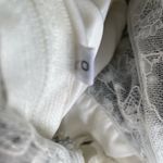 Pearl Rhinestone Lace Bustier Corset Crop Bodice Top, Size 0 White Photo 3