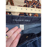 Banana Republic  Classic Wide Leg Flare Jeans Women Dark Blue Pleated High Rise Photo 4