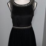 Love Reign Sleeveless Black Beaded Formal Cocktail Mini Dress Size 5 Photo 0