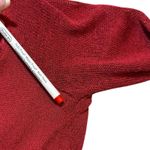 Y2K Rinascimento Babydoll Knit Top M Italian Ruffled Lace Trim Burgundy Red Bows Size M Photo 6