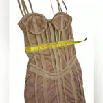 Missguided Misguided Women’s Mesh Bandage Corset Detail Mini Dress stretchy material. Photo 11