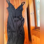 Mable Black Asymmetrical Midi Dress – Size M Size M Photo 4