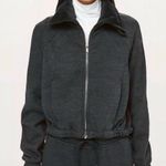 Lululemon  Plush Times Zip Up Fleece Lined Jacket Size 8 Heathered Black Photo 0