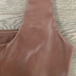 SKIMS  Faux Leather‎ Bralette - Size 2X - Cocoa - NWT Photo 4