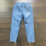 We The Free  Distressed Straight Leg High Rise Jeans Womens Sz 28 Blue Button Fly Photo 6