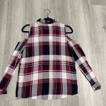 Iky & Me Pink/Burgundy Plaid Button Up Shirt Photo 7