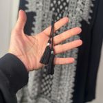 Old Navy Boho Free People Crinkle-Gauze Swing Top Black Large Photo 2