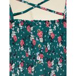 CraveFame Ditsy Chicks Floral Smocked Top size Small Green Photo 5