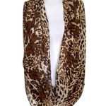 Leopard Print Infinity Scarf Lightweight Fashion Accessory Wrap Casual Soft Brown Photo 1