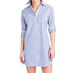 Vineyard Vines  Blue Striped Margo Cotton pullover Shirt dress size 4 Photo 0