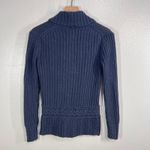Old Navy Vtg.  Shawl Collar Cable Knit Sweater Blue Womens M Cotton Angora Blend Photo 1