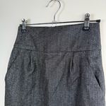 Theory  Gray Wool Blend High Waist Mini Skirt Photo 3