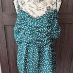 Maurice's  Liberty Floral Green Cami Spaghetti Tank Top Ruched Front Cute Size XL Photo 0