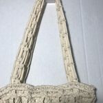 Anthropologie  cream woven handbag shoulder bag boho large shoulder bag Photo 3