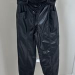 House of Harlow Women’s 1960 Black Faux Leather Paper Bag Pants Size 6 Photo 11