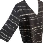 Vince 100% Silk Tunic Dress XS Black V-Neck Minimalist Quiet Luxury Oversized Photo 4