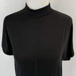 ZARA Mock Neck Dolman Short Sleeve Top Black Size Small Photo 2