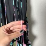 vintage 90s black floral classy high neck halter strappy back midi dress Size M Photo 8