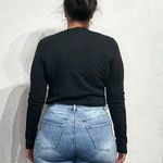 Wildfox Black Meow Cat Long Sleeve Bodysuit Sz L Photo 10