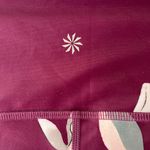 Athleta Leggings Floral Elation Stretch Plum Waist Pocket Size S Photo 4