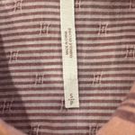Free People  Shirt Womens Small Peach 100% Linen No Limits Plaid Button Down Top Photo 3