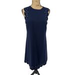 Ted‎ Baker London Navy Skylah Daisy Applique Sleeveless Mini Short Dress Blue Size 2 Photo 2