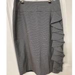 EXPRESS  Vintage Women's Black Polka Dot Ruffle Pencil Skirt Size 6 Photo 0